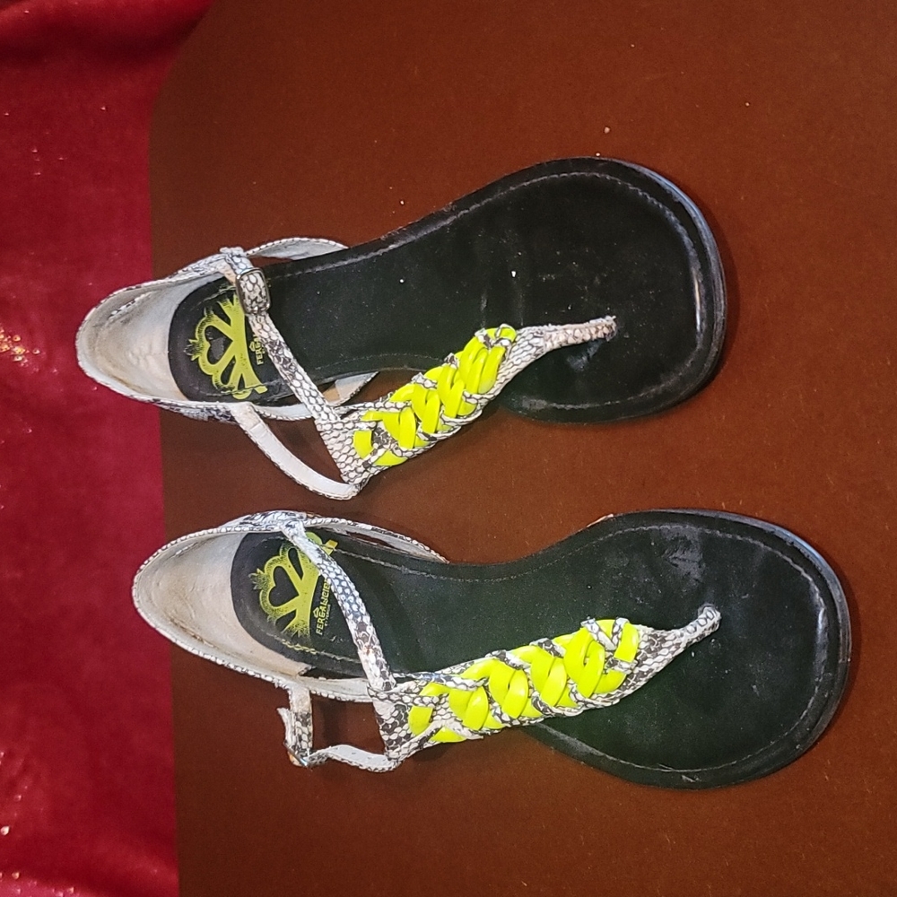 Womens size 10 snakeskin sandel